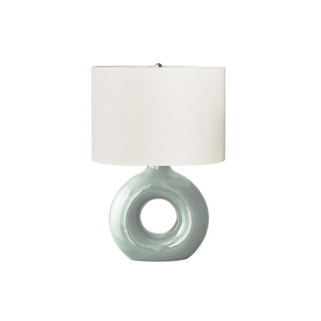 Monarch Specialties Lighting, 24"h, Table Lamp, Green Ceramic, Ivory / Cream Shade, Contemporary, Modern I 9671