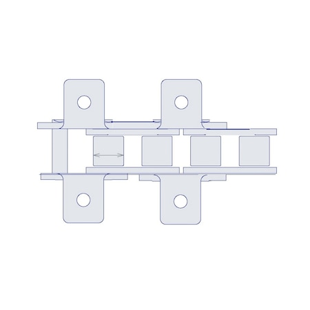 Hkk Chain HKK Riveted Single Pitch Standard w/K-1 Att Every 2nd P on Pin Link, 5/8 P, .4 Dia x 3/8 W RC050RK1E2P