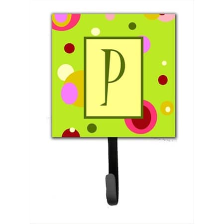 Carolines Treasures Letter P Initial Monogram - Green Leash Holder Or Key Hook CJ1010-PSH4