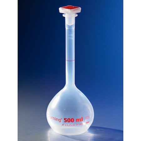 Corning Class A Reusable PMP Plastic Volumetric Flasks with 12/21 Tapered 5640P-50