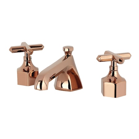 Kingston Brass Widespread Bathroom Faucet with Brass Pop-Up, Rose Gold KZ446CHXRG