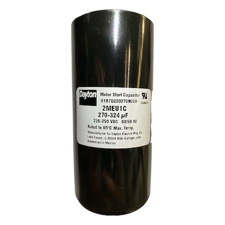 Dayton Motor Start Capacitor, Round 2MEU1