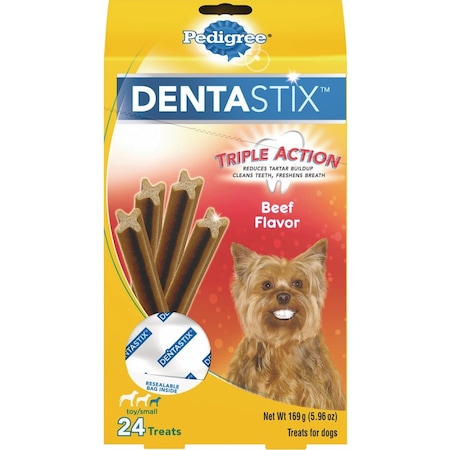 Pedigree Dentastix Toy Dog Beef Flavor Dental Dog Treat, 24PK 797002