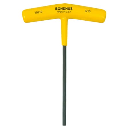 Bondhus 3/16in Hex T-Handle 6in Length 15210