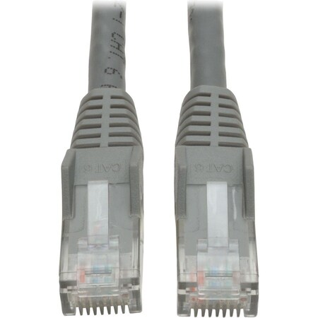 Eaton Tripp Lite Series Cat6 Gigabit Snagless Molded UTP Ethernet Cable RJ45 M/M, PoE, Gray, 35 ft. N201-035-GY