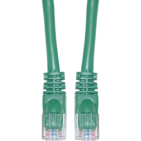 Cable Wholesale Cat6a Green Copper Ethernet Patch Cable, 10 Gigabit, Snagless/Molded Boot, POE Compliant, 500 13X6-05135
