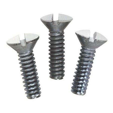 Leviton 1/2 in. Long 6-32 Thread Oval Head Milled Slot Replacement Wallplate Screws, White, 100PK 88000-PRT
