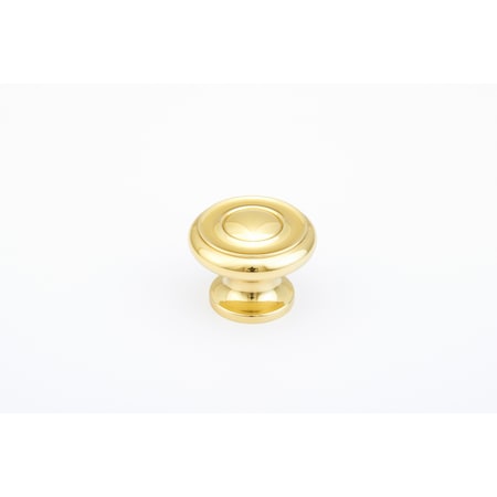 Schaub 1-1/2in Colonial Cabinet Knob Bright Brass Finish 704-03