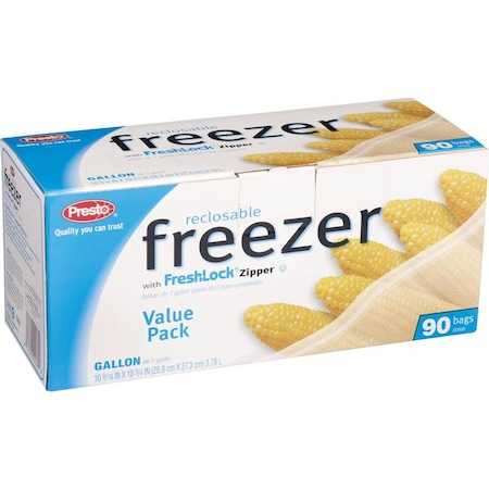 Presto 1 Gal. Reclosable Freezer Bag, 90 Count C00482S0