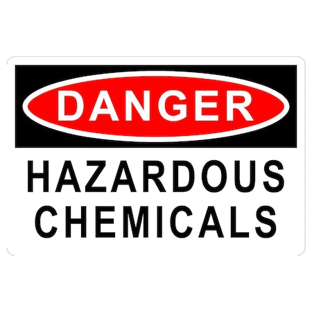 Sign Solutions Usa Chemical, Gas & Hazardous Material Sign, 18 in Width, Aluminum Sign, Horizontal Rectangle DCS06HWT1812CUS00047