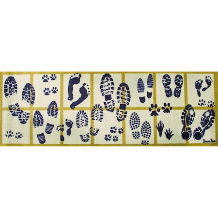Floortex Door Mat, Nylon Fibres, 0.2 in Thick, Multi-colored, 20 in W x 55 in L FR4ER2055SL
