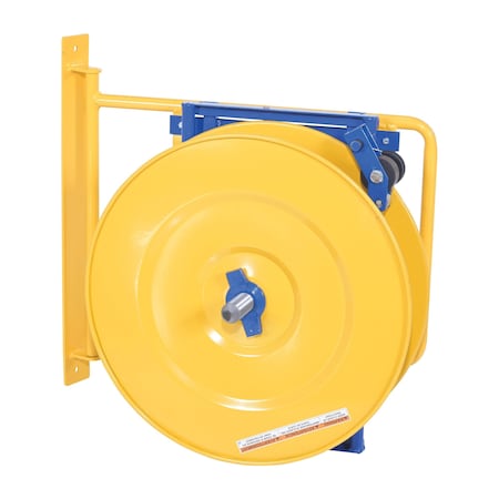 Vestil Steel Wall Mounted Strapping Cart, 8" Diameter, Yellow STRAP-WALL