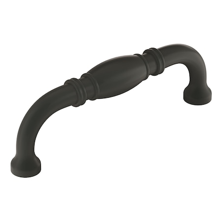 Amerock Granby 3-3/4 in 96 mm Center-to-Center Matte Black Cabinet Pull BP55243FB