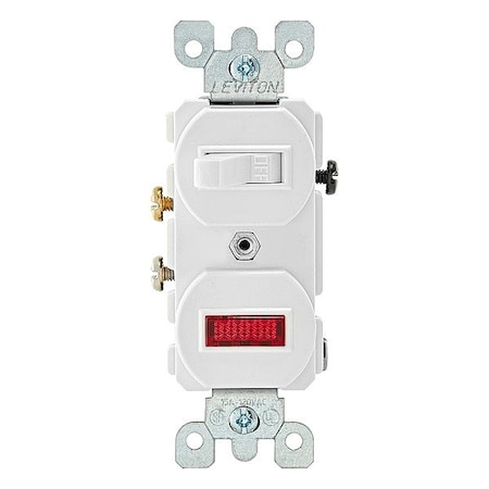 Leviton Wall Switch, 1/2 hp, Toggle, 15 A, White 5226-W