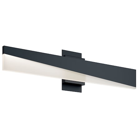 Afx Slant 36in LED Vanity, Black SLNV3603LAJUDBK