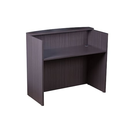 Boss Reception Desk Glazed Reception Desk, 48"Wx26"Dx41.5"H, D, 48" W X Driftwood N168-DW