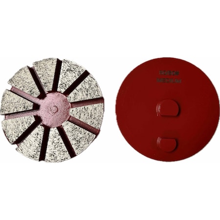 Vantage Product Diamond Grinding Disc for Redi Lock Grinders, 10 Segment Straight, 60/80 Grit, Medium Bond MD-REDI10SEG-6080M-Straight