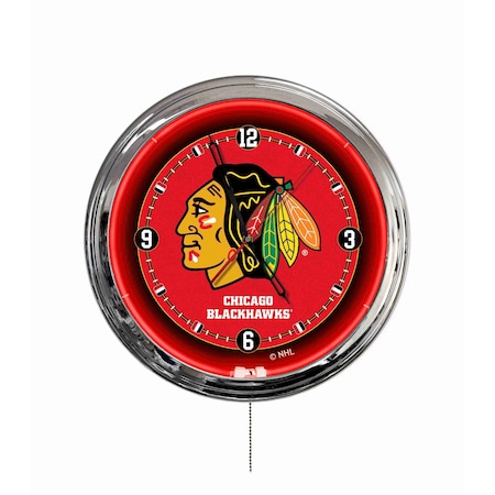 Holland Bar Stool Chicago Blackhawks 16 LED Wall Clock ClkL16