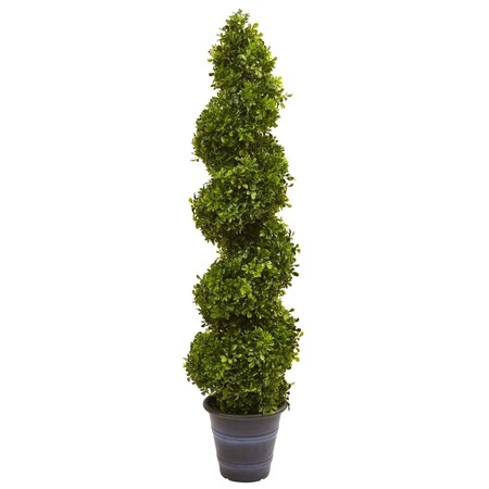 Dare2Decor Boxwood Spiral Topiary with Planter DA2623622