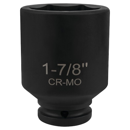 Perform Tool Socket 3/4 In Drive; 17/8 In; Standard; Deep Impact Socket; 6 Point; Black Oxide; Chrome M1263