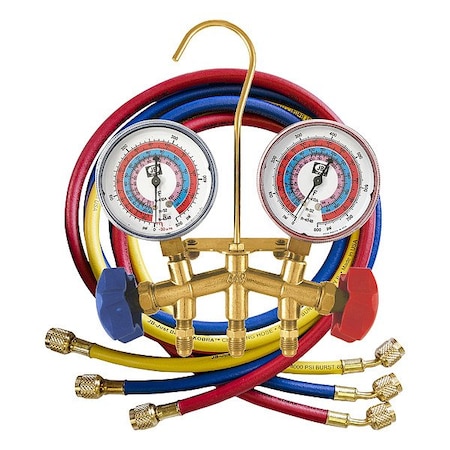 Jb Industries Manifold Gauge, 5 ft L Hose M2-5-454-32