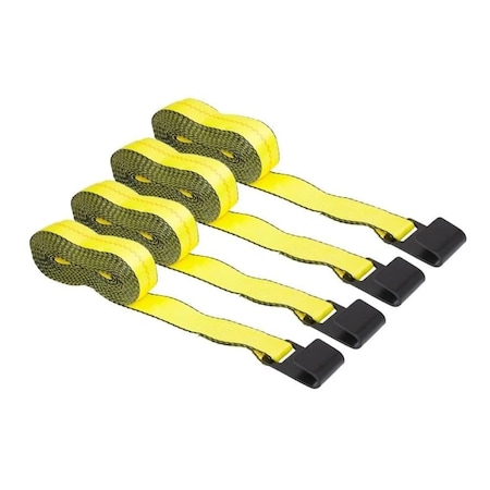Mytee Products 2in x 30ft Winch Straps with Flat Hook, 4PK WS230x4
