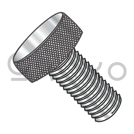 Oxoxo 10-32X3/8 Knurled Thumb Screw Full Thread 18 8 Stainless Steel, 50PK 449526