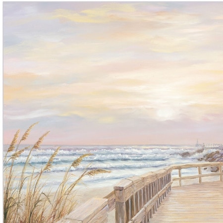 Homeroots Ponce Inlet Jetty Sunrise 1 White Framed Print Wall Art 407358