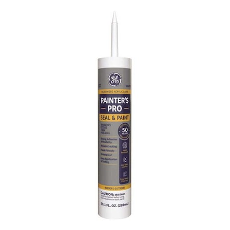 Ge Painters Pro Seal & Paint 10oz White All-Purpose Acrylic Latex Sealant, 12PK 2733499