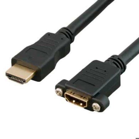 Sanoxy 3ft Panel Mount HDMI Extension Cable Male to Female - 4K Ready HM112-1203