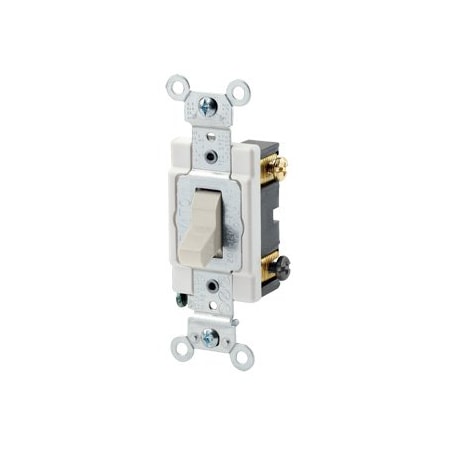 Leviton Toggle Switch, 20 Amp, 120/277 Volt, Light Almond CSB2-20T