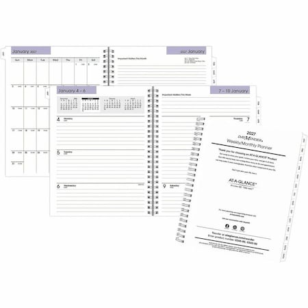 At-A-Glance DayMinder Executive Weekly/Monthly Refill, 8.75 x 7, White Sheets, 12-Month (Jan to Dec): 2025 G545-50