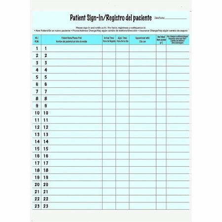 Tabbies Patient Signin Label Forms, Blue, 125PK TAB14541