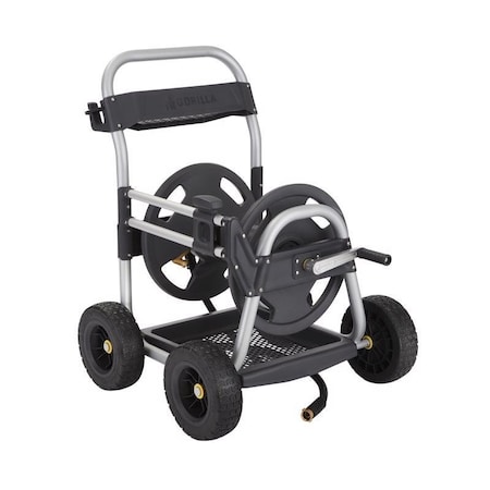 Gorilla 250 ft. Black/Gray Wheeled Hose Reel Cart GRC-250G