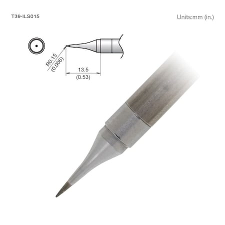 Hakko Soldering Tip, T.W. 0.15 mm, T.L. 13.5 mm T39-ILS015