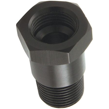 Powerhouse 0.37 in. NPT Temperature Gauge Aluminum Adapter, Black Anodized PO3608742