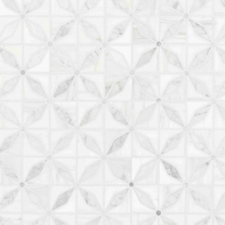 Msi Bianco Starlite 12 In. X 12 In. X 10 Mm Polished Marble Mesh-Mounted Mosaic Tile, 10PK ZOR-MD-0292