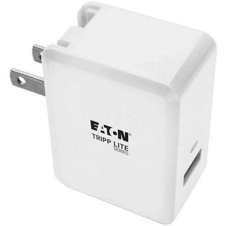 Tripp Lite USB WALL/TRAVEL CHARGER WITH QUICK CHARGE 3.0 TECHNOLOGY, 18W, 5/9/12V DC OUT U280-W01-QC3-1