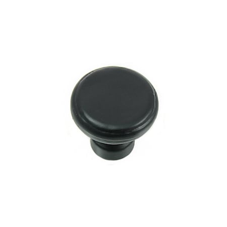 Strategic Brands 1in dia. Button Knob - Riverstone - Matte Black 84320