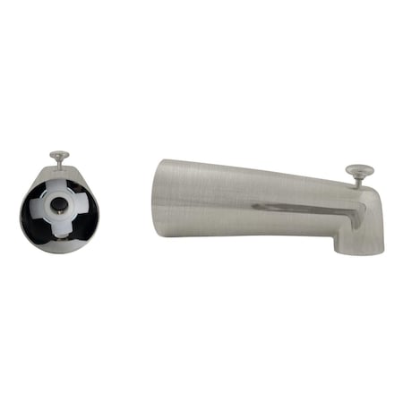 Westbrass 7 in. Diverter Tub Spout for Copper Pipe in Satin Nickel E5074D-1F-07