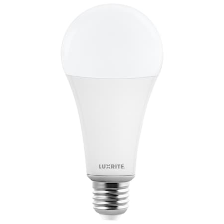 Luxrite A23 LED Light Bulb, E26 Base Bulb, 33 Watts, 4000 Lumens, Dimmable, 3500K Natural White LR21457