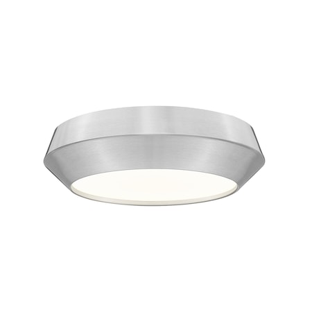 Z-Lite Quasars Brushed Nickel 1 Light Flush Mount 7701F12-BN-LED