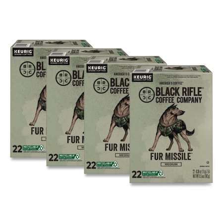 Black Rifle Coffee Co Fur Missile Coffee K-Cups, 88PK 5000384047