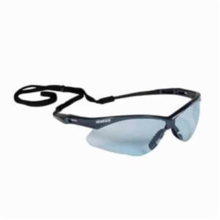 Kleenguard Lightweight Safety Glasses with Neck Cord, Anti-Scratch, Light Blue Lens, Wrap Around Frame, V30 19639