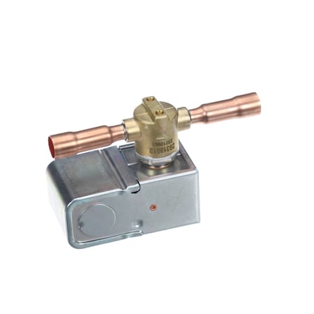 Heatcraft Solenoid Valve with Dual Voltage Coil, Liquid Line, 1/2in ODF, 120/208-240V, 50/60HZ 29318012