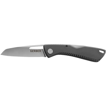 Gerber Folding Knife, 3.2 in L Blade, Stainless Steel Blade, Gray Handle 31-003215