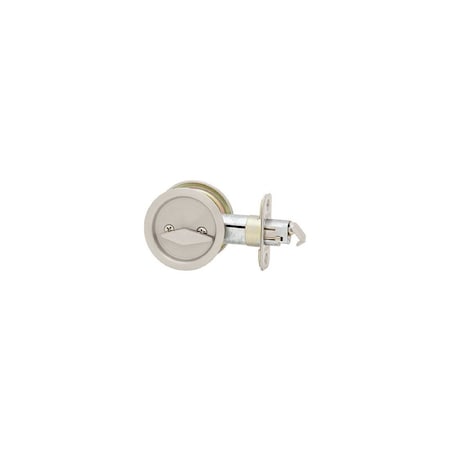 Kwikset Round Privacy Pocket Door Lock Satin Nickel Finish 335-15