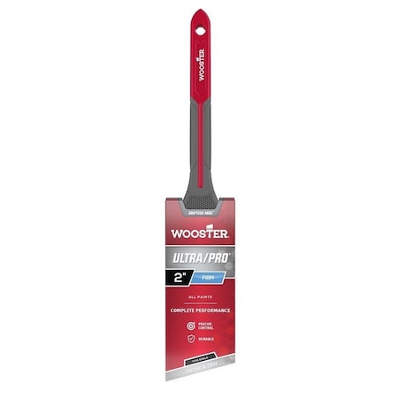 Wooster Ultra/Pro GRIPTECH MAX Series Paint Brush, 2 in W, Firm Thin Angle Brush, 2-5/8 in L Bristle G4181-2