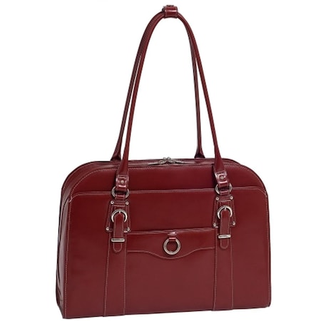 A1 Luggage HILLSIDE Red Leather Ladies' Briefcase - W Series - Italian Leather A12611523