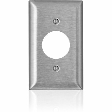Leviton WallPlate, SingleCircularOpening, SS SS7-40